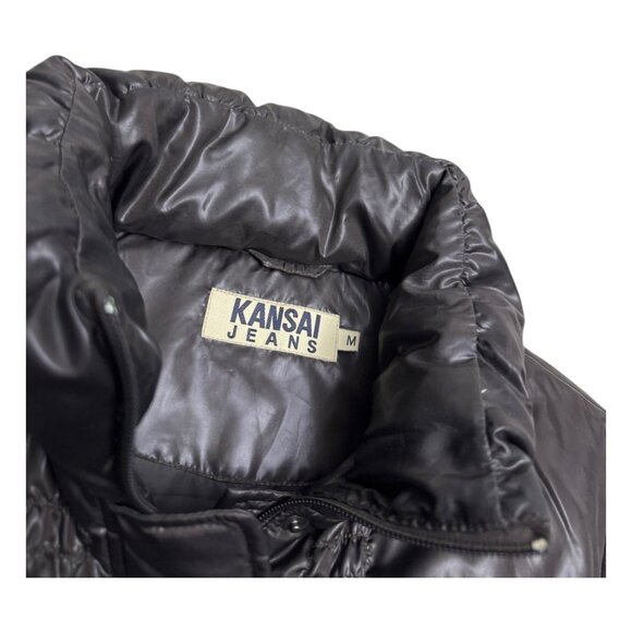KANSAI JEANS Vintage Y2K Japanese Designer Winter Puffer Parka Jacket Womens Med - Picture 4 of 8